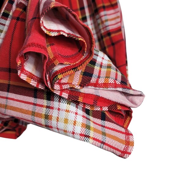 Cacique Plaid Pajamas Red Black SZ 18 20 2 PCS Pants Pullover Long Sleeve Henley - Picture 9 of 12